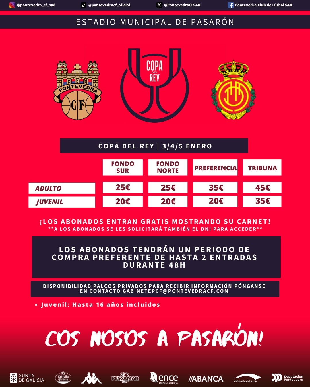 Asi son los precios de las entradas para el Pontevedra CF - RCD ...