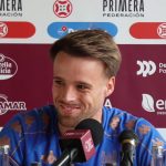 Rui Pedro, lateral izquierdo del Pontevedra CF, en rueda de prensa